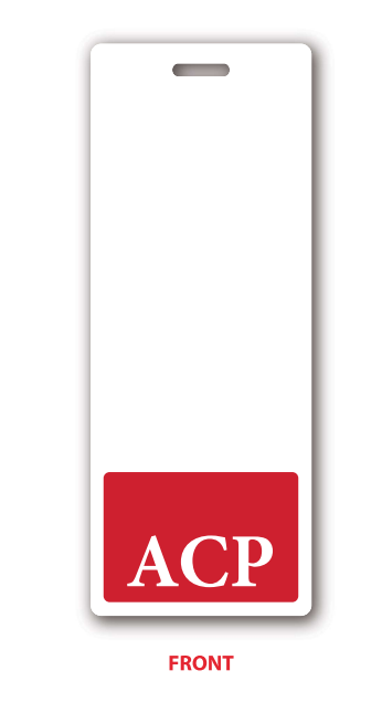Red Oversized Vertical ACP Badge Buddy