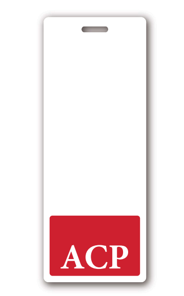 Red Oversized Vertical ACP Badge Buddy
