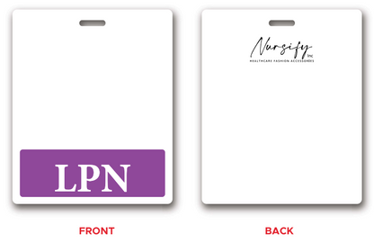 Oversized LPN Horizontal Badge Buddy in Purple