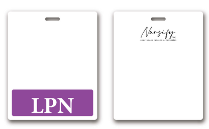 Oversized LPN Horizontal Badge Buddy in Purple