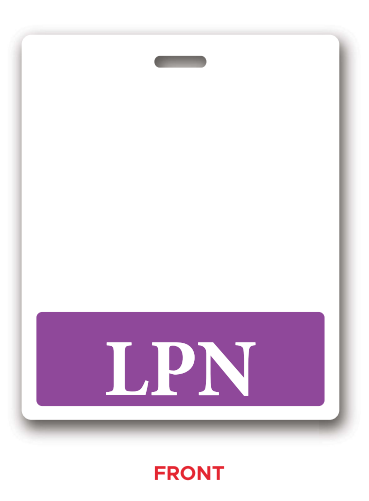 Oversized LPN Horizontal Badge Buddy in Purple