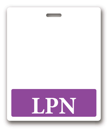 Oversized LPN Horizontal Badge Buddy in Purple