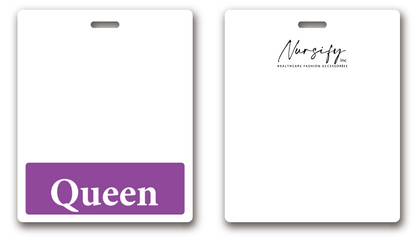 Oversized Queen Horizontal Badge Buddy in Purple