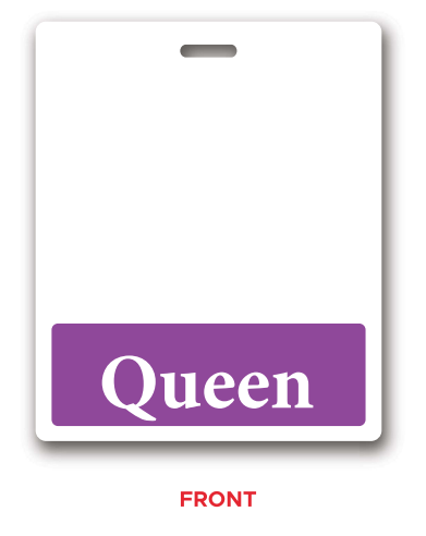 Oversized Queen Horizontal Badge Buddy in Purple