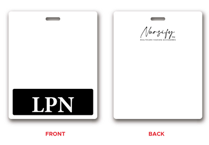 Oversized LPN Horizontal Badge Buddy in Black