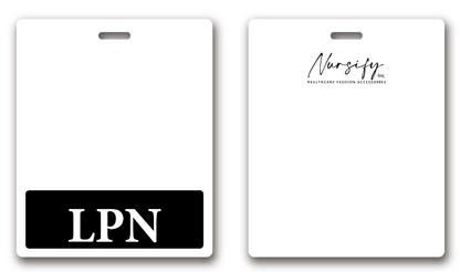 Oversized LPN Horizontal Badge Buddy in Black