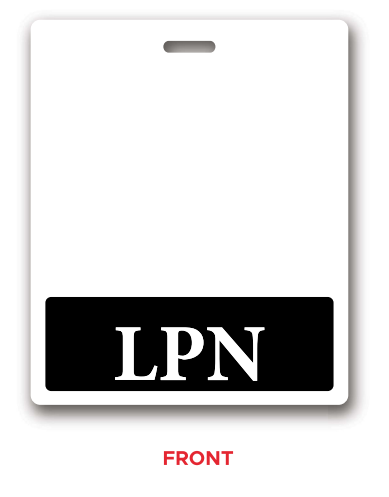Oversized LPN Horizontal Badge Buddy in Black