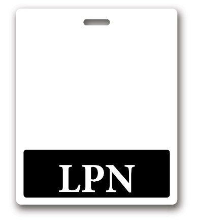 Oversized LPN Horizontal Badge Buddy in Black