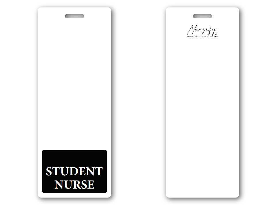 BLACK STUDENT NURSE BADGE BUDDY, Student Nurse Badge Buddy, Nurse Id, Nurse Gift, Vertical Badge Buddy, Nurse Bae