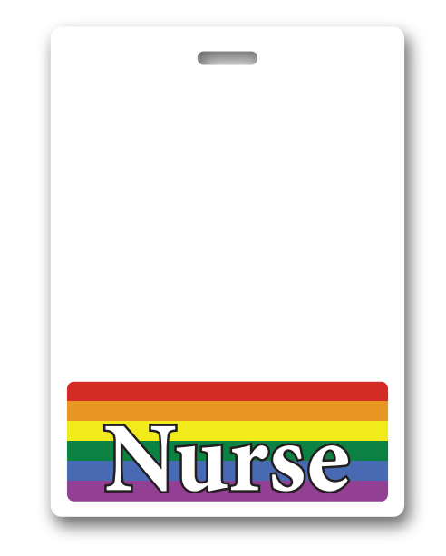 RAINBOW NURSE BADGE BUDDY, Nurse Badge Buddy, Nurse Id, Nurse Gift, Horizontal Badge Buddy, Nurse Bae, Pride Gift, Rainbow Pride Gift