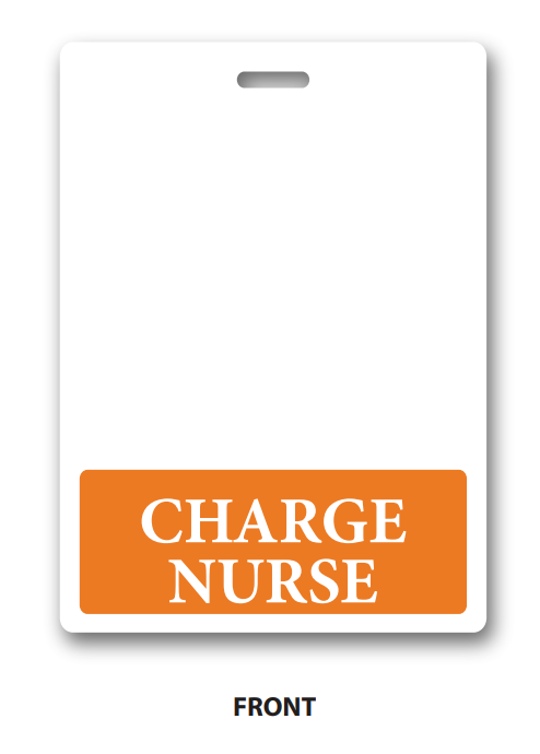ORANGE CHARGE NURSE BADGE BUDDY, Nurse Badge Buddy, Nurse Id, Nurse Gift, Horizontal Badge Buddy, Nurse Bae