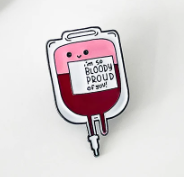 BLOOD BAG PIN, Enamel Pin, Healthcare Pin, Healthcare Accessory, Healthcare Gift