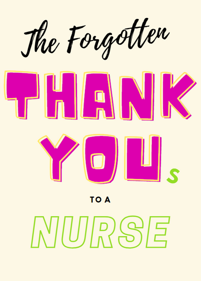 Front of The Forgotten Thank Yous funny nurse greeting card