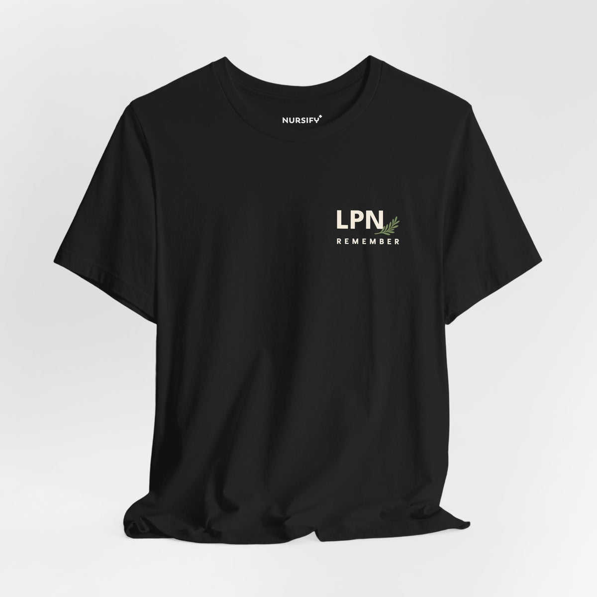 LPN rosemary Remember black shirt, hanging 1 view