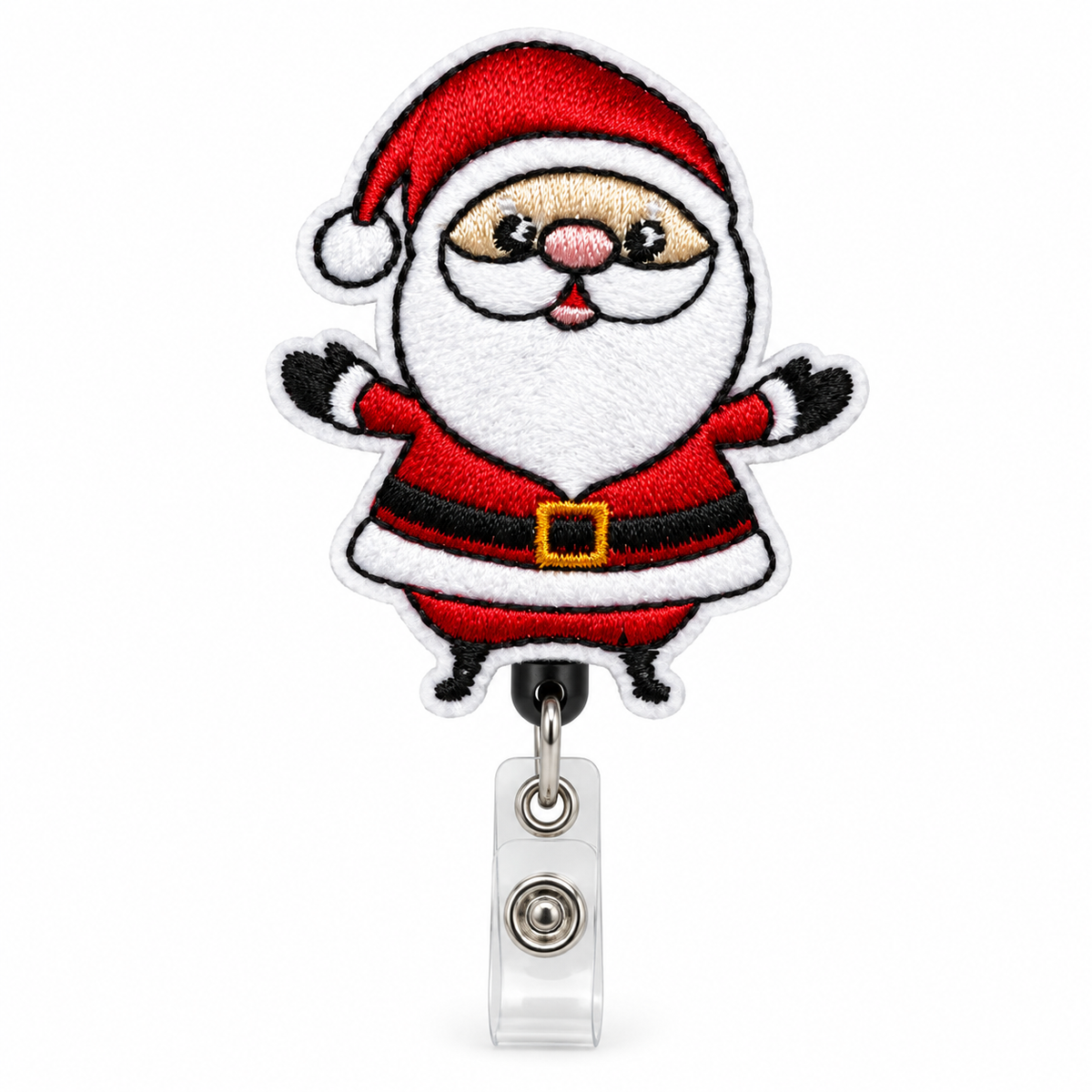 7. Santa Christmas badge reel, brightened product image on white