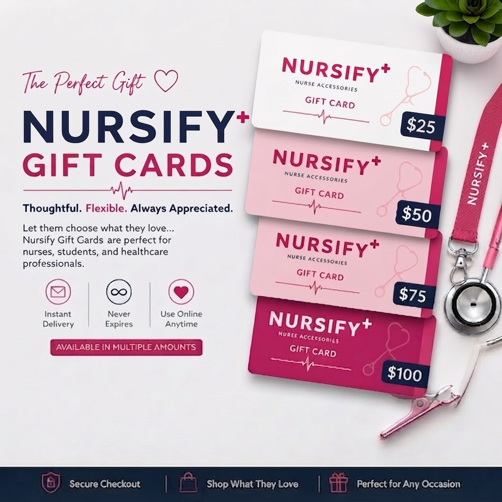 Nursify digital gift cards available in $25, $50, $75 and $100 CAD
