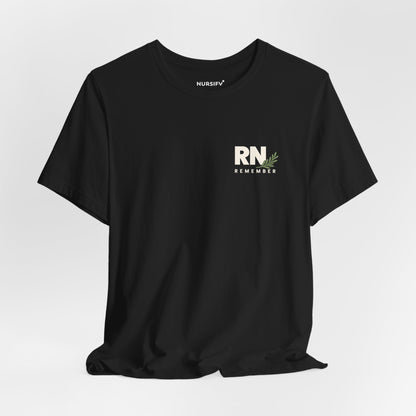 RN rosemary Remember black shirt, hanging 1 view