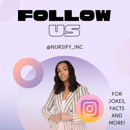 Nursify social media graphic featuring the Instagram handle @nursify_inc