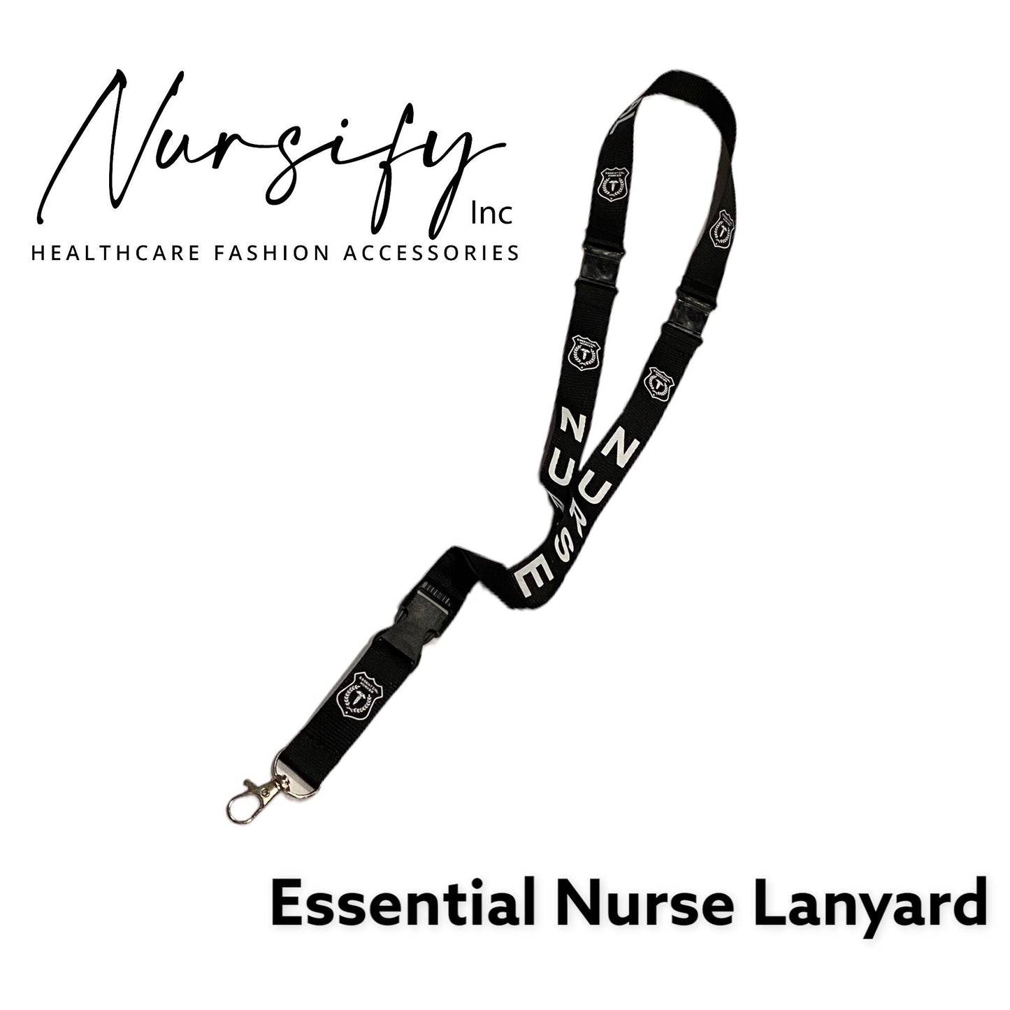 NURSE ESSENTIAL LANYARD, Badge holder/key holder with 2 breakaways, Essential Worker Gift