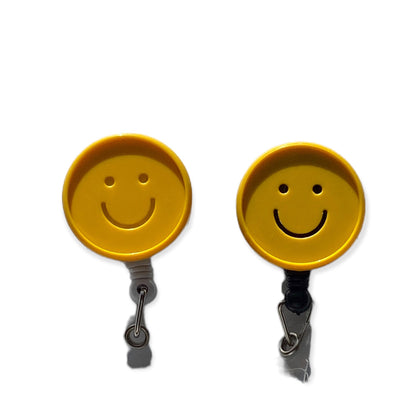 Smiley Face Retractable Badge Reel