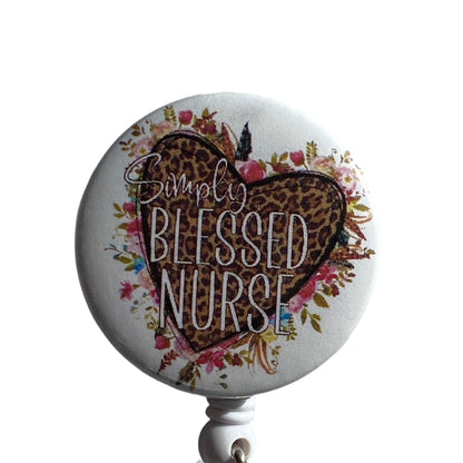 Blessed Nurse Retractable Badge Reel