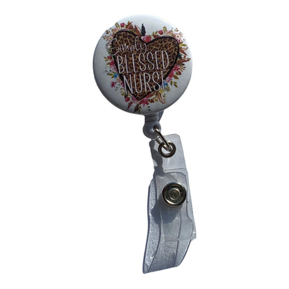 Blessed Nurse Retractable Badge Reel