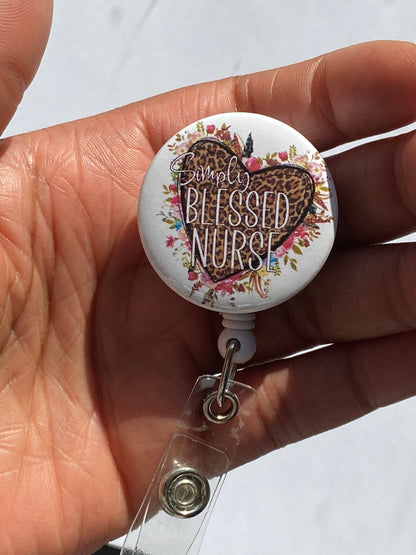 Blessed Nurse Retractable Badge Reel