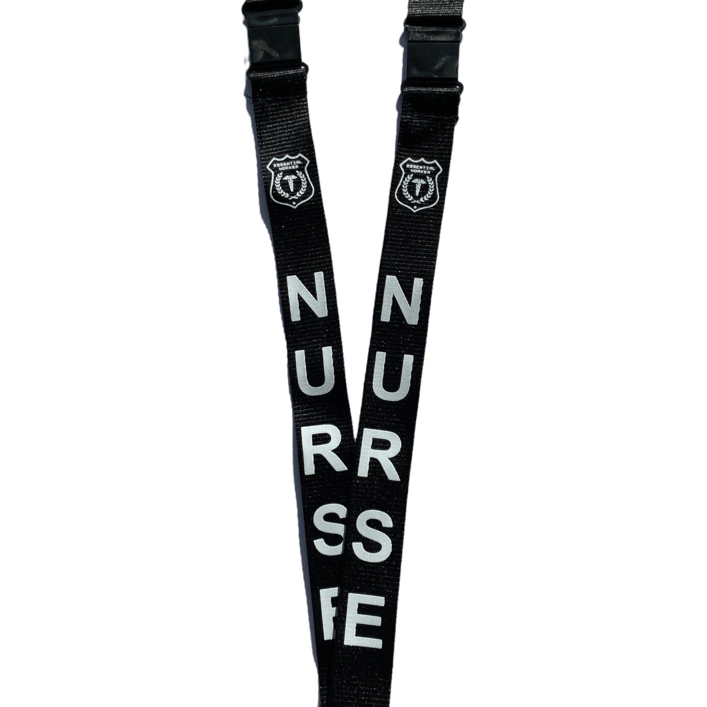 NURSE ESSENTIAL LANYARD, Badge holder/key holder with 2 breakaways, Essential Worker Gift