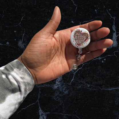 Blessed Nurse Retractable Badge Reel
