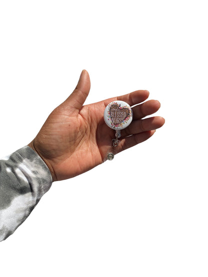 Blessed Nurse Retractable Badge Reel