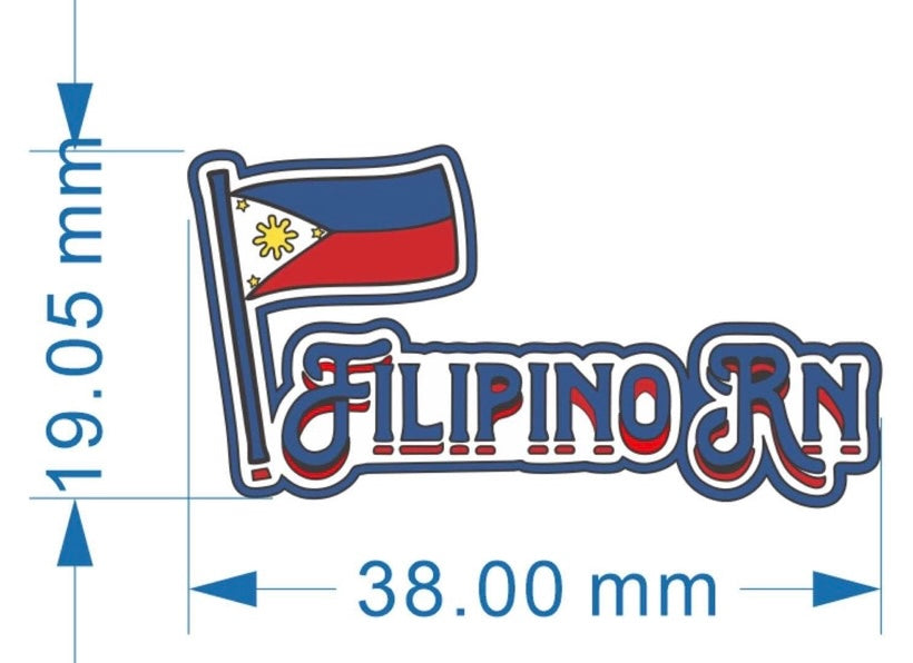 Filipino RN Enamel Pin, Filipino button, Filipino Nurse Gift