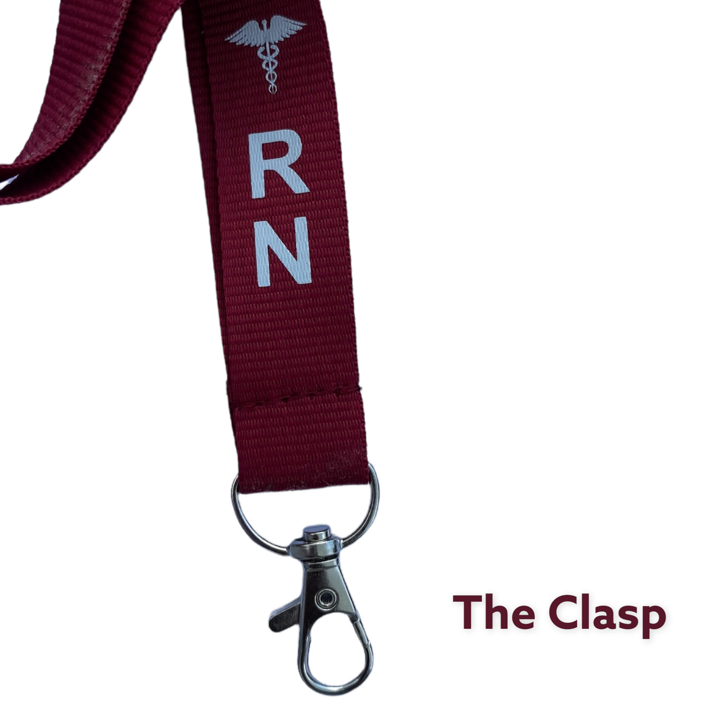 RN LANYARD BURGUNDY, Nurse Badge holder/key holder with 2 breakaway, RN Nurse Gift, Graduating Nurse Gift