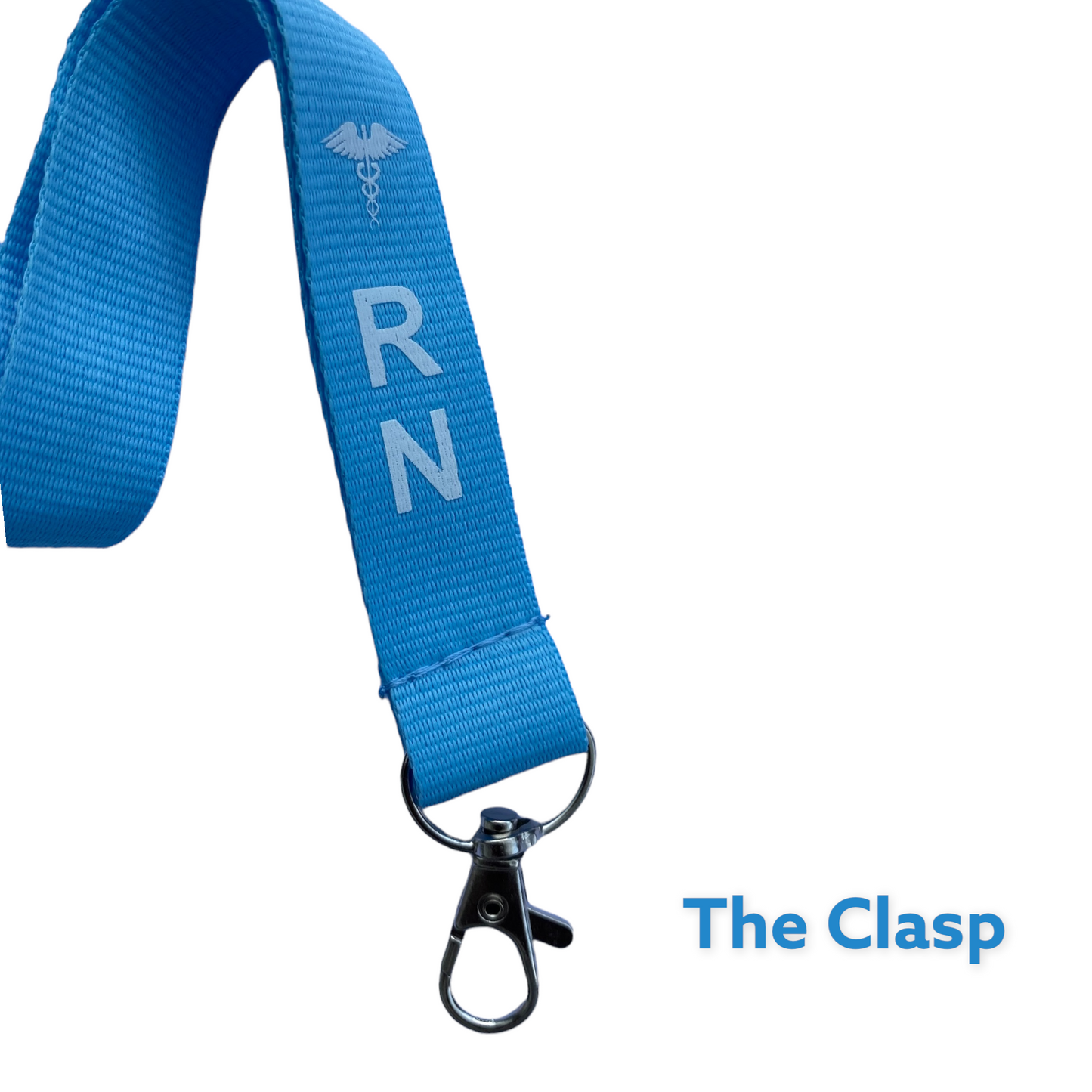 BLUE RN LANYARD, Badge holder/key holder with 2 breakaways, Nurse Gift