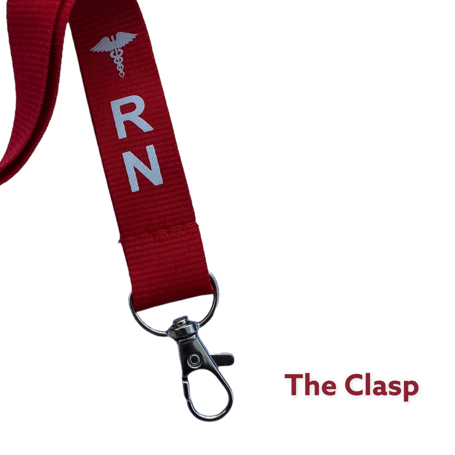 RN LANYARD RED, Nurse Badge holder/key holder with 2 breakaway, RN Nurse Gift, Graduating Nurse Gift